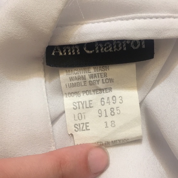 Vintage sheer white collared blouse - Picture 5 of 5